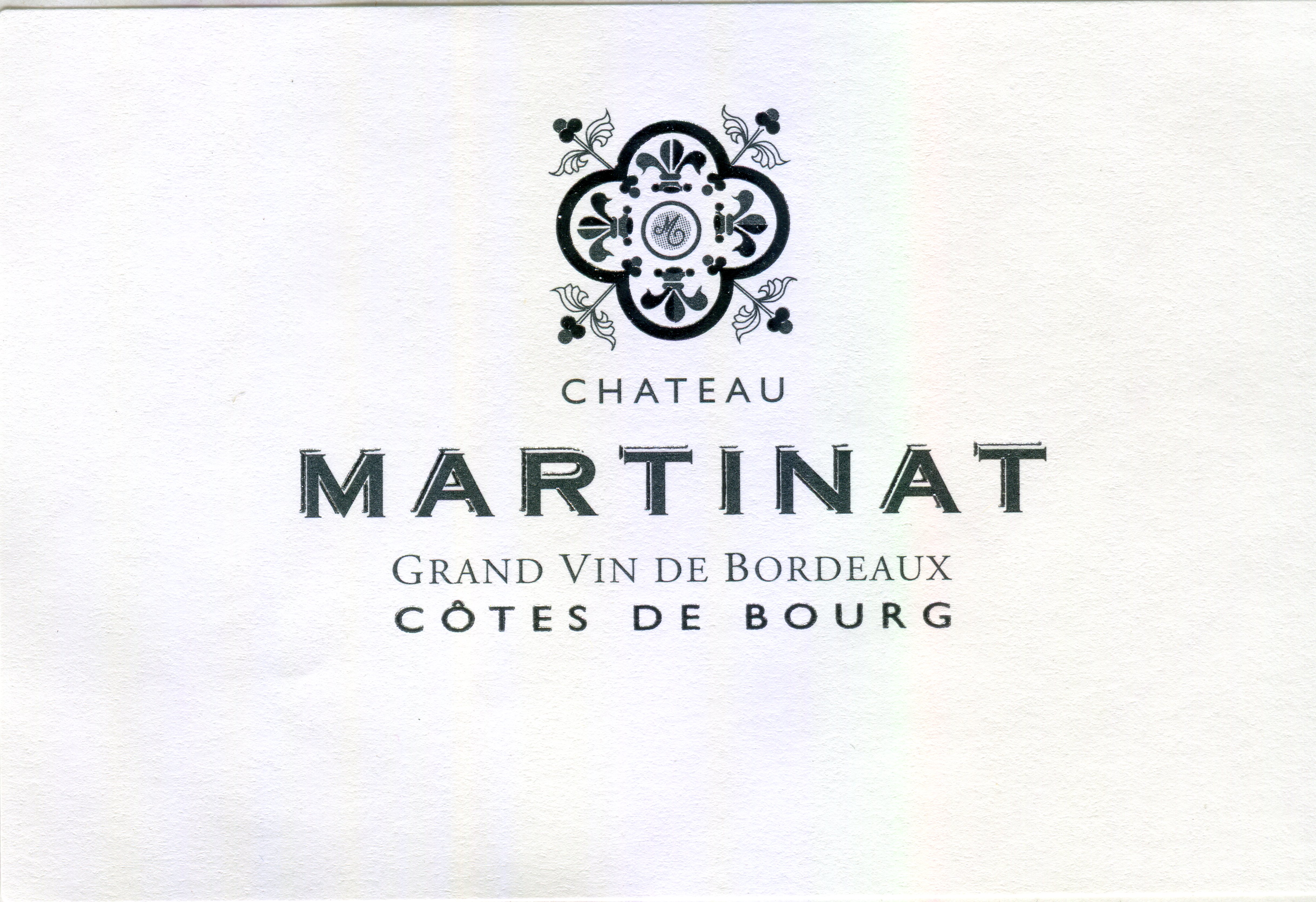 Château Martinat Blanc — Sauvignon Blanc et Sauvignon Gris, Côtes de Bourg